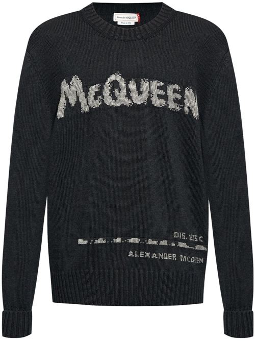 T-shirt with logo ALEXANDER MCQUEEN | 626454Q1WZL1291